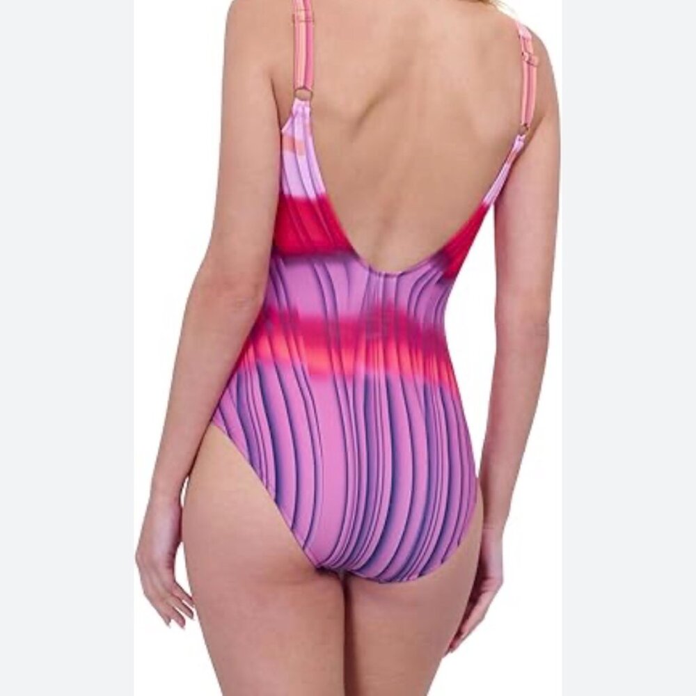 nwt GOTTEX FROM CHICO'S golden hour padded cup swimsuit 10 $158 tags - Picture 3 of 3